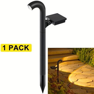 TEMU Hotu 1pc Solar Lawn Light Outdoor Garden Light -warm Light, Auto Lighting For Yard Patio Sidewalk Front Door Walkway Driveway - Suitable For Outside Holiday Decoration Image