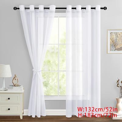 TEMU 2 Elegant Curtains, Suitable For Living Rooms, Bedrooms, And Offices - Soft And Thin, Featuring A - Enhance . Image