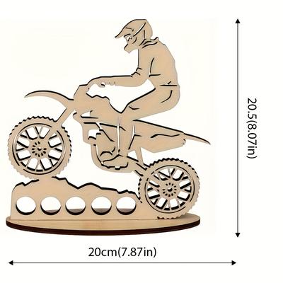 TEMU Wooden Dirt Bike Money Clip Gift Birthday Card Image