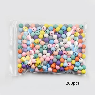 TEMU 200 Colorful Wooden Beads, 10mm, For Diy Necklaces, Bracelets, Home Decoration, Mixed Colors, Gifts. Image