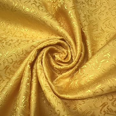 TEMU 1pc High Quality Golden Jacquard Satin Brocade Fabric, Luxurious Dressmaking And Upholstery Fabric, For Dress, Skirt, Jacket, Costume, Cushion, Home Decor And Diy Crafting Projects, 150 Gsm Image