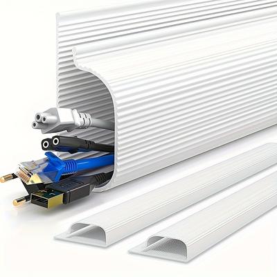TEMU 2pcs Pvc J-channel Cable , Flexible Plastic Wire , For Cable Organization And Management Image
