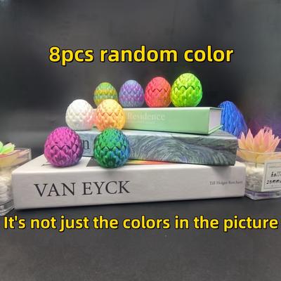 TEMU 4/8 Random Colors Pack Cute Set, 3d Printed Mini Dragon Set Desktop Ornaments Crafts Image