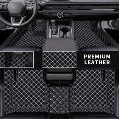 TEMU For German For 2012-2019 Luxury Leather Car Floor Mats, 3pcs Set, Easy Clean Durable Auto Floor Liners For Left Drive Vehicles, Accents, Accessories | Mats | Durable Car Mat Image