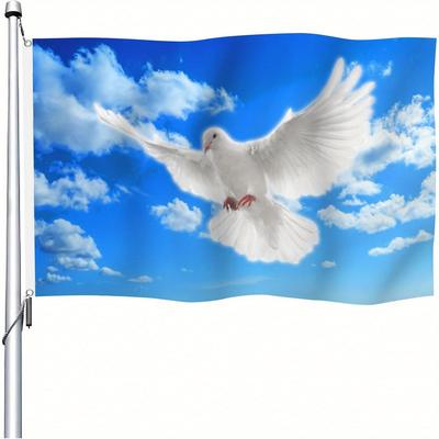 TEMU This 3x5 Feet Peace Flag Is Display, Ideal For Man Caves, College Dorms, And Outdoor Gatherings, Making It Outdoor Settings And A Wonderful Gift For Men And Women. Image