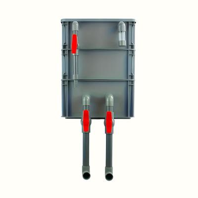 TEMU Aquarium Filter Box For Fish Tanks And - Non-electric, Battery- Circulation System With Multiple Filtration System, Gray Image