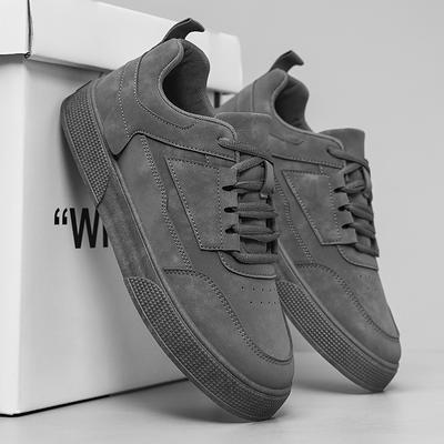 TEMU Men's Casual Sneakers - Black Low-top Lace-up Shoes, Comfortable & Stylish For Casual Attire, Hiking, And Outdoor Activities, | | Image