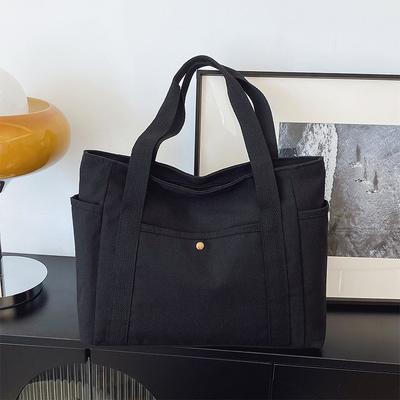 TEMU Large Capacity Tote Bag, Solid Color Shoulder Bag, Women's Casual Handbag And Wallet, Suitable For Commuting, Multiple Occasions, School, Shopping, Travel Image
