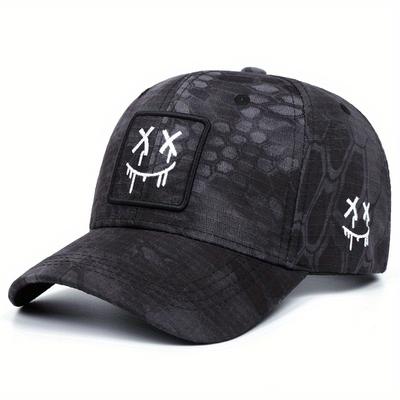 TEMU 2025 's Outdoor Sports Baseball Cap - Stylish Skull & Design, Polyester, Adjustable Snapback, Outdoor Sports Cap|skull Print Cap|polyester Hat Image