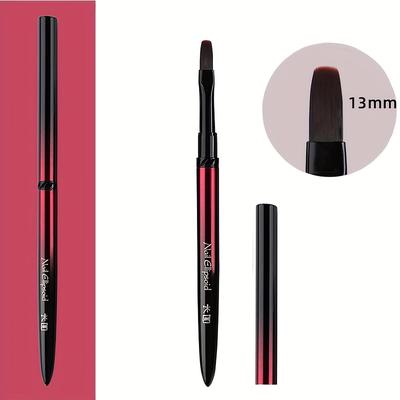 TEMU 4style Black Red Gradient Handle Nail Drawing Brushes For Manicure Lines Painting Gradient Gel Extension Builder Drawing Pen Image