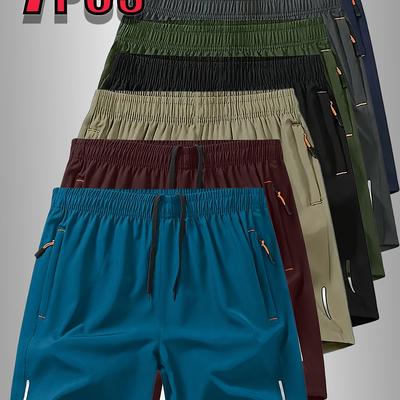 TEMU 7pcs. Summer Bermuda Shorts For Men And Women, Fashionable And Cool. Made Of Comfortable Fabric. Suitable For Daily Life, Work, Running And Casual Wear. Image