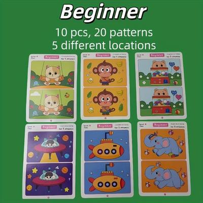 TEMU Educational Find The Stripe Game: Reusable Paper For Focus And Attention Training, Suitable For Science Education, Testing And Assessment - No Charging, No Batteries Image