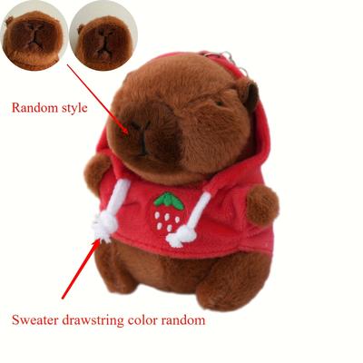 TEMU 1pc Interactive Pet Toy Set - Durable Companion, Adorable Aqua Dolphin Plush With Pink Hoodie, For Small Pets, Chew & Image