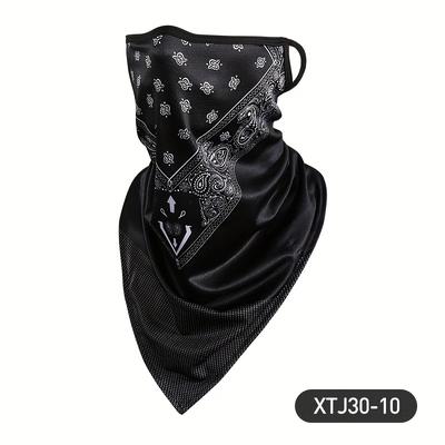 TEMU Polyester Knit Motorcycle Balaclava - Quick- Mask With For Cycling And Riding Image