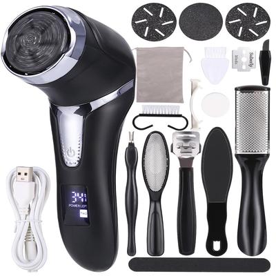 TEMU Electric Feet Callus Remover, Usb Rechargeable Callus Planer, Portable Electronic Ipx7 Foot File Pedicure Tools, Professional Pedicure Foot Care Led Smart Display Image