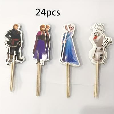 TEMU 24pcs/ Theme And Anna Birthday Decoration Flag-insert Gift Bag Birthday Party Supplies Suitable For Couples Card Insert Decoration Ornaments Image