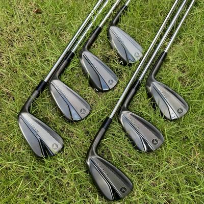 TEMU Yamahero S880 Forged Golf Iron Set 4-pw, Right Hand, Men's, Stainless Steel Head, Steel Shaft, Rubber Grip, S-stiff Flex, Black/golden - Bundle