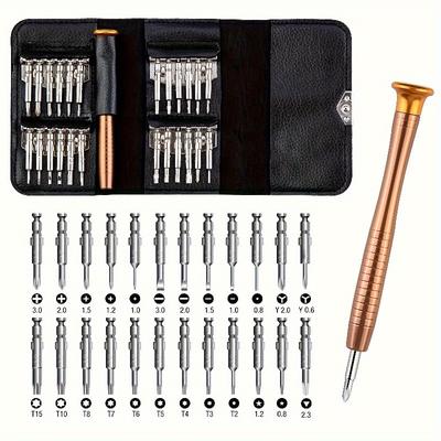 TEMU 25-in-1 Magnetic Screwdriver Set, Miniature, Small And , Metal, Non-electric, For Electronics Repair, Phone, Glasses, Watch, Tablet Image