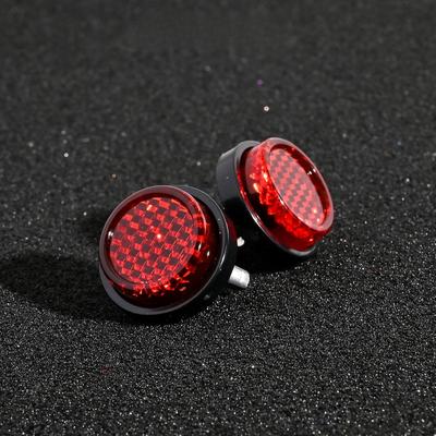 TEMU 2pcs Red Reflective Motorcycle License Plate Bracket Bolts And Nuts, Round License Plate Screws For Motorcycles, Atvs, Trunks, Cars, Scooters, Etc Image