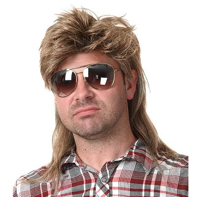 TEMU Curly Mullet Wigs For Men, 80s And 90s Themed Costumes, Punk Rocker Looks, Disco Parties, And Cosplay. Made From Synthetic Fibers, Wigs Offer A Realistic . Image