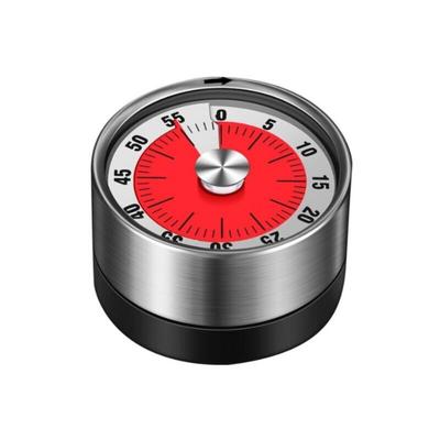 Cyslmuk - Mechanischer Küchentimer, weißer Küchenzeitmanager, magnetischer Küchentimer, drehbarer Image