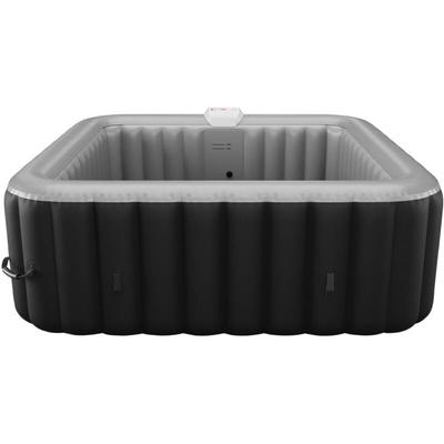 Aufblasbarer Whirlpool quadratisch - 6 Personen - 185 x 185 x 65 cm - 140 Luftdüsen - Schwarz & Image