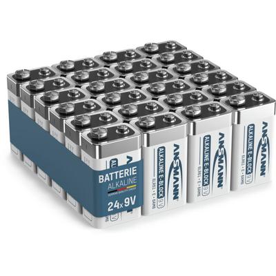 Ansmann - Alkaline longlife 9V Block Batterien (24 Stk.) - ideal für Rauchmelder Image