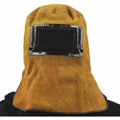 Schweißmaske, Schweißhelm-förmige Kapuze, Leder-Schutzhaube, bequeme Maske mit Schutzbrille, Augen Image