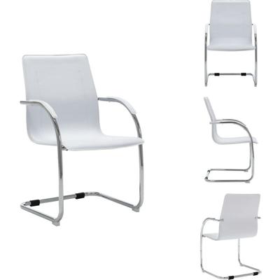 Vidaxl - Freischwinger Bürostuhl Weiß Kunstleder - Freischwinger Bürostuhl - Bürostuhl Weiß Image
