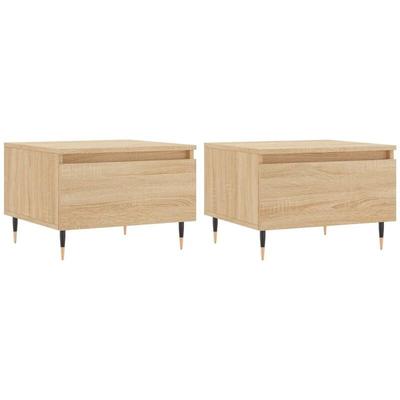 Couchtische 2 Stk. Sonoma-Eiche 50x46x35 cm Holzwerkstoff vidaXL Image