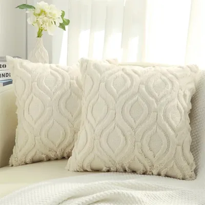 Kitin joy Wurf kissen bezug 45x45 für Sofa kissen bezug 50x50 Bett Wohnzimmer Plüsch Schlaf kissen Image