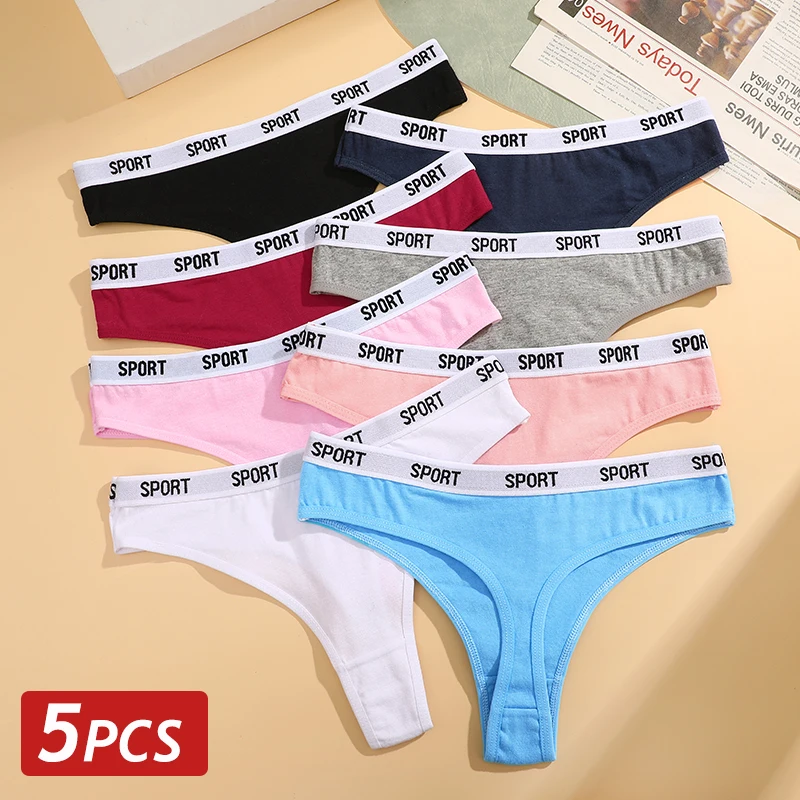 5 Teile/satz Nahtlose Baumwolle Höschen Sexy Low Taille Thongs Elastische Bequeme G-String Unterwäsche Damen Dessous Weiche Dessous Image