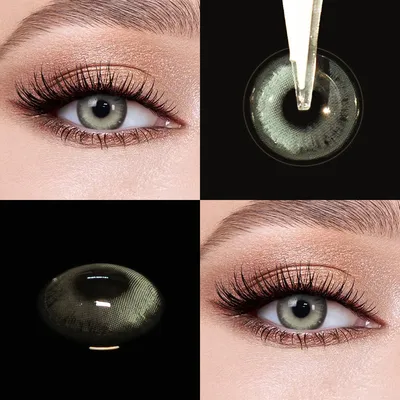 1 Pair Colored Contact Lenses cute Blue Lenses Gray Pupils Lens Brown Lenses enlarge eyes Fashion Yearly Wooeye