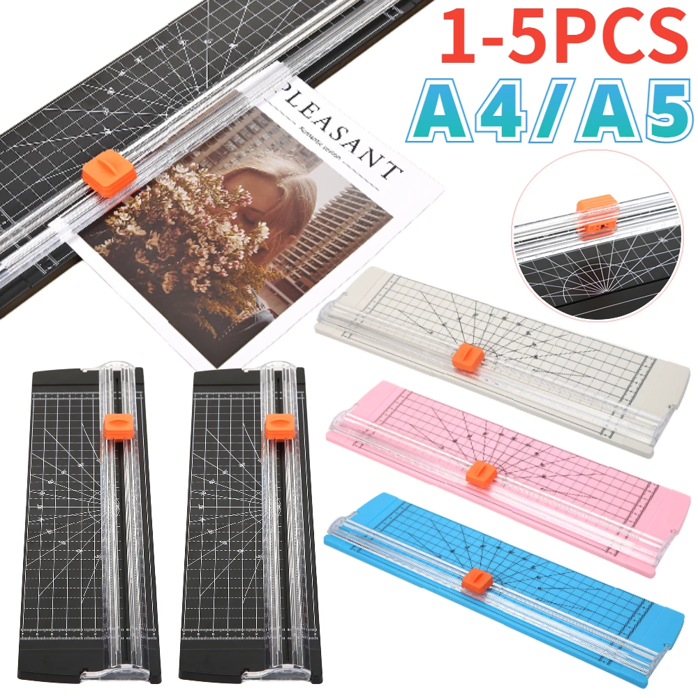 A4/A5 Papierschneiden Guillotine Papierschneider mit ausziehbarem Lineal Schneiden Papierschneider für Fotoetiketten Scrapbook Schneidwerkzeuge Image