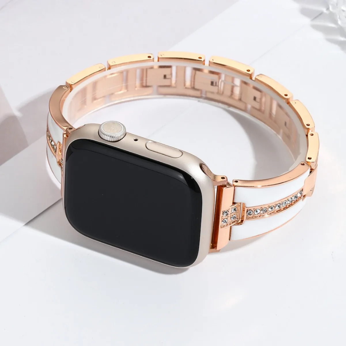 Metall Diamant Armband für Apple Watch Ultra 2 1 49mm 45mm 44mm 38mm 40mm 42mm Frauen Armband Link Armband iwatch se 6 7 8 9 Image