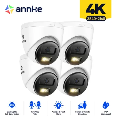 ANNKE POE 8MP 4K IP Kamera POE Outdoor Wasserdicht H.265 Sicherheit Überwachung CCTV Kamera Bewegungserkennung Kamera Zwei-wege Audio