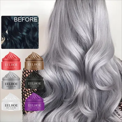 Haarfarbe Wachsfarbe Styling Pomade Silber Oma Grau Einweg Natürliche Starke Gelcreme für Frauen Männer Tinte Para El Cabello
