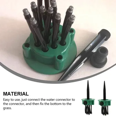 360° Multiple Spray Heads with Adjustable Angle for water sprinkler, Yard Watering Device, Large Area Watering for Storage Yards