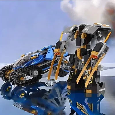 576PCS Technische Ninja Thunder Raider Mechanische Krieger Roboter Mecha 71699 Bausteine Krieg Waffe Image