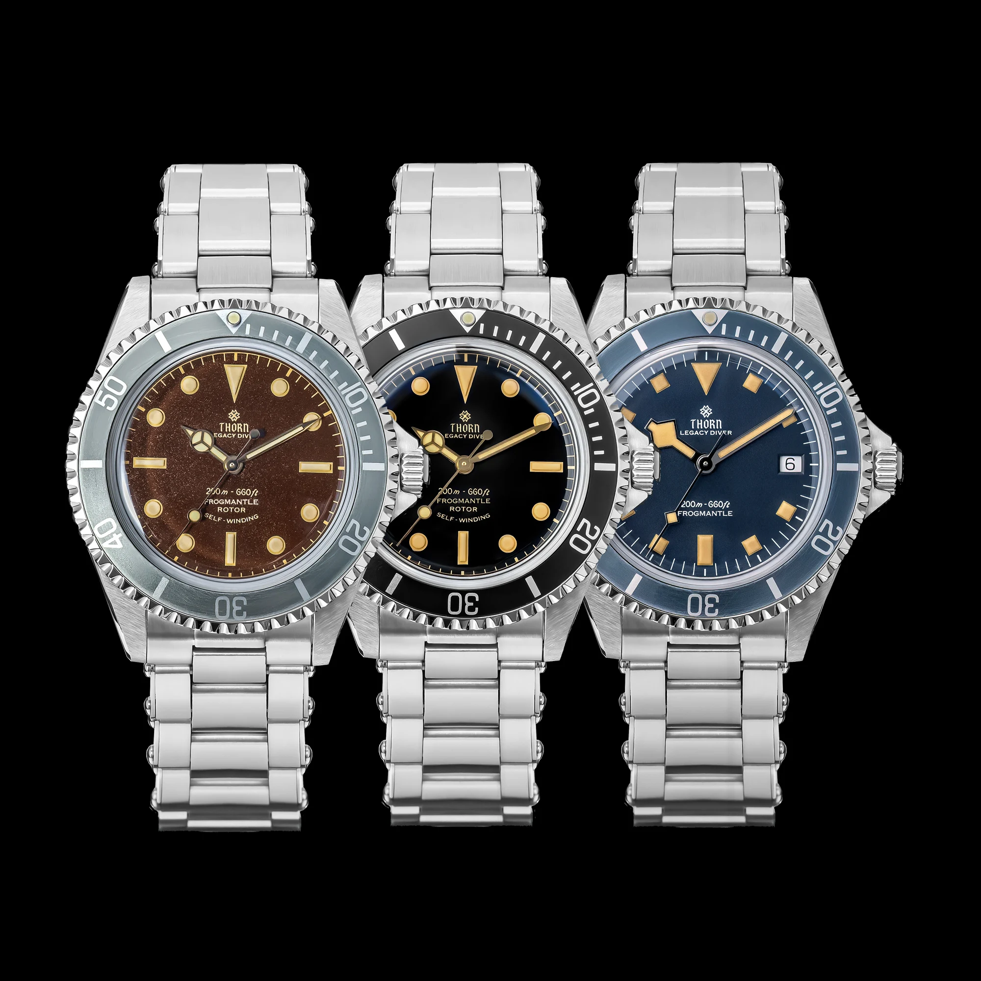 THORN T023 V2 Taucheruhr Herren PT5000 Automatikuhr 40 mm mechanische Armbanduhr Saphir wasserdicht 200 m Vintage-Luxusuhren Image