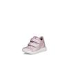Lauflernschuh ECCO "SP.1 LITE INFANT", Kinder, Gr. 23, rosa, Leder, Textil, casual, Schuhe, Babyschuh, Klettschuh, Sneaker mit praktischen Klettriemchen