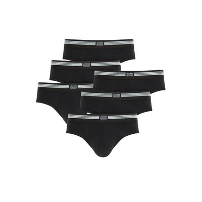 Slip JOCKEY "COTTON STRETCH BRIEF", Herren, Gr. XXXL, schwarz, Single Jersey, Obermaterial: 95% Baumwolle, 5% Elasthan, unifarben, körpernah, Unterhosen, Mittlere Bundhöhe, Ohne Eingriff, Logobund Image