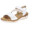 Keilsandalette REMONTE, Damen, Gr. 39, rosa (weiß, roségoldfarben), Leder, casual, Schuhe, Sommerschuh, Klettschuh, Riemchensandale mit Softfußbett