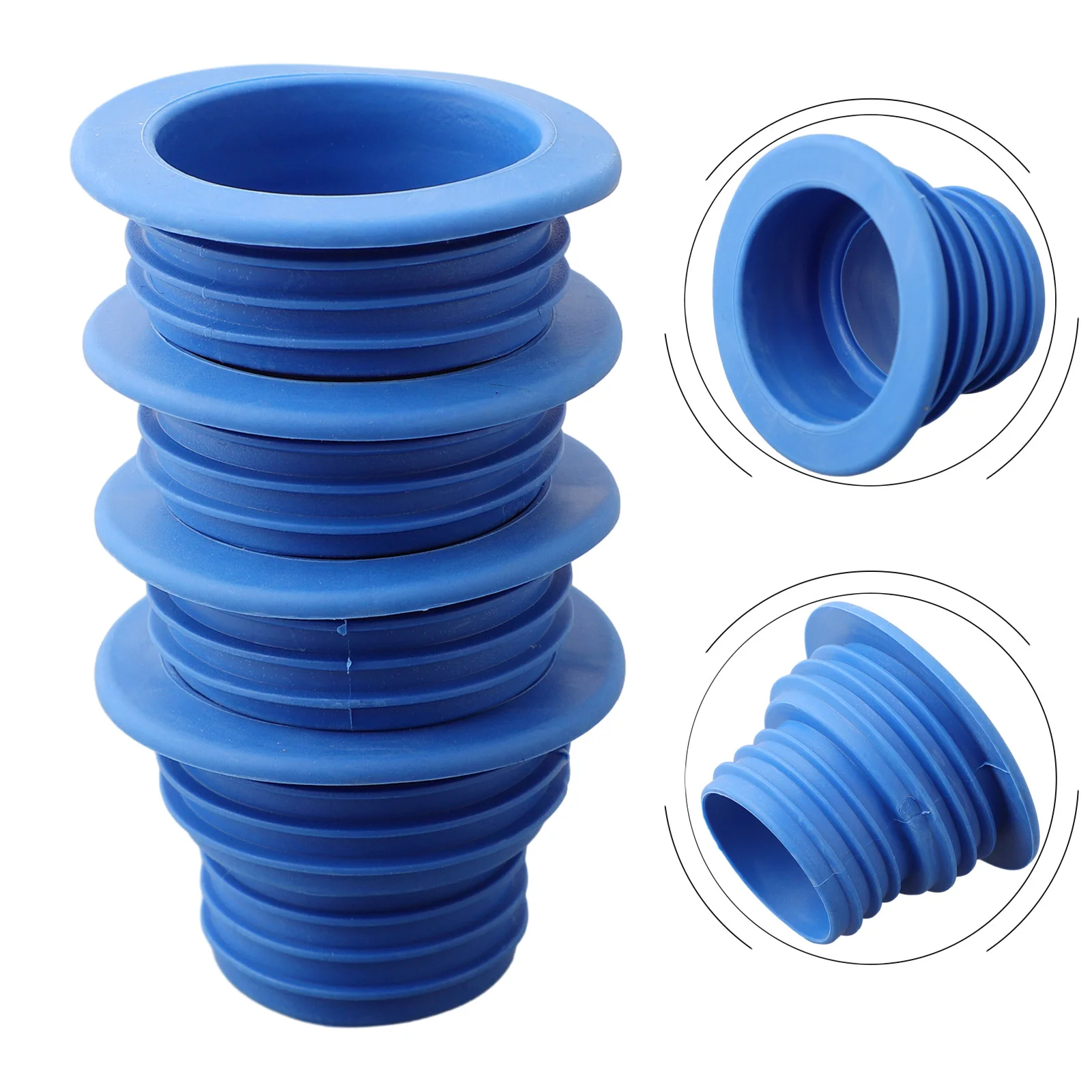 4pcs Drain Pipe Hose Silicone Plug For Washing Machine Tank Floor Leakage Home Improvement Drainpipe Replacement Accessories