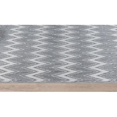 Teppich KAYOOM "Sarai 225", grau (grau, weiß), B:80cm H:6mm L:150cm, Polyester, Teppiche, Flachgewebe Image