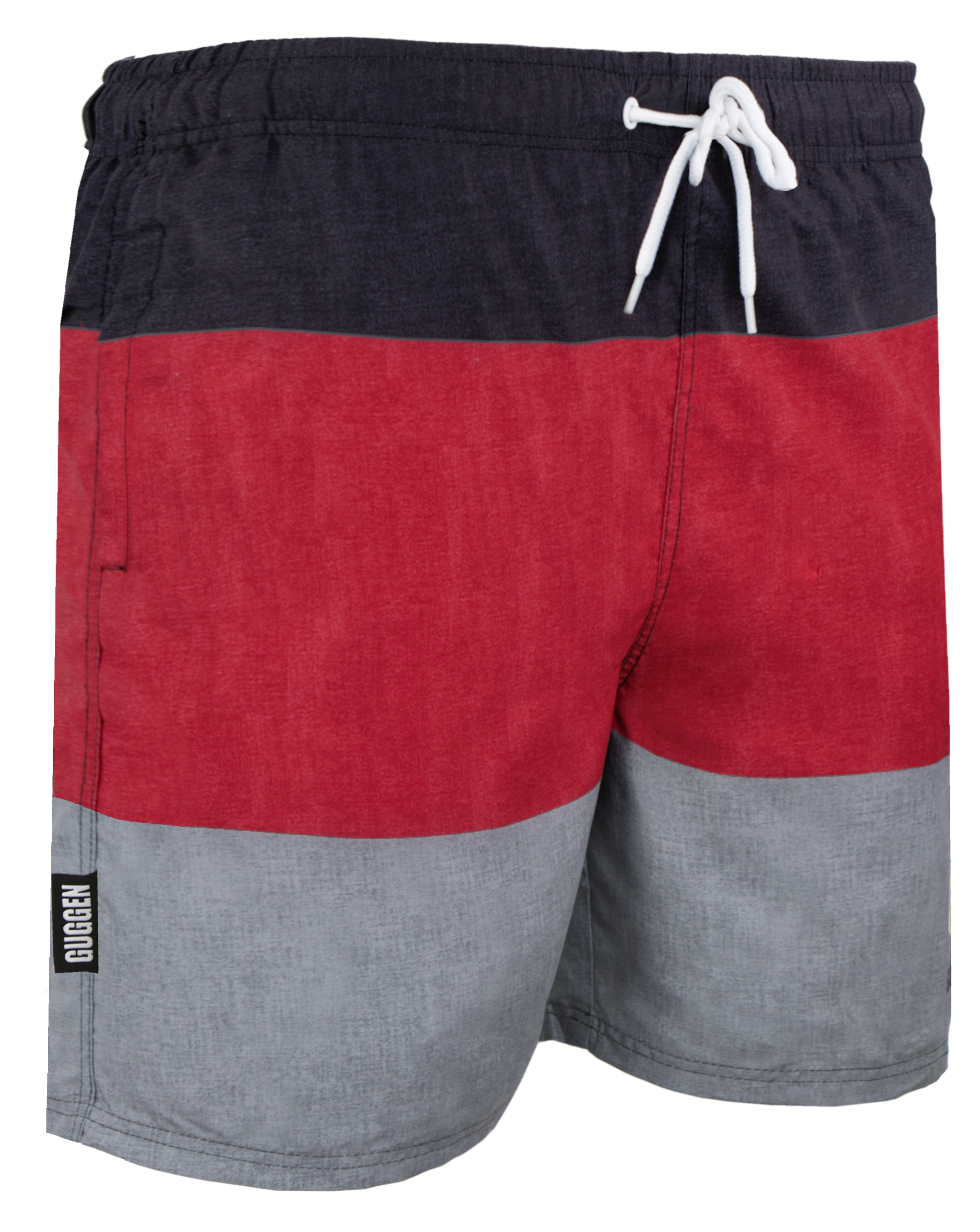 Herren Badehose mit Muster Streifen Rot Image