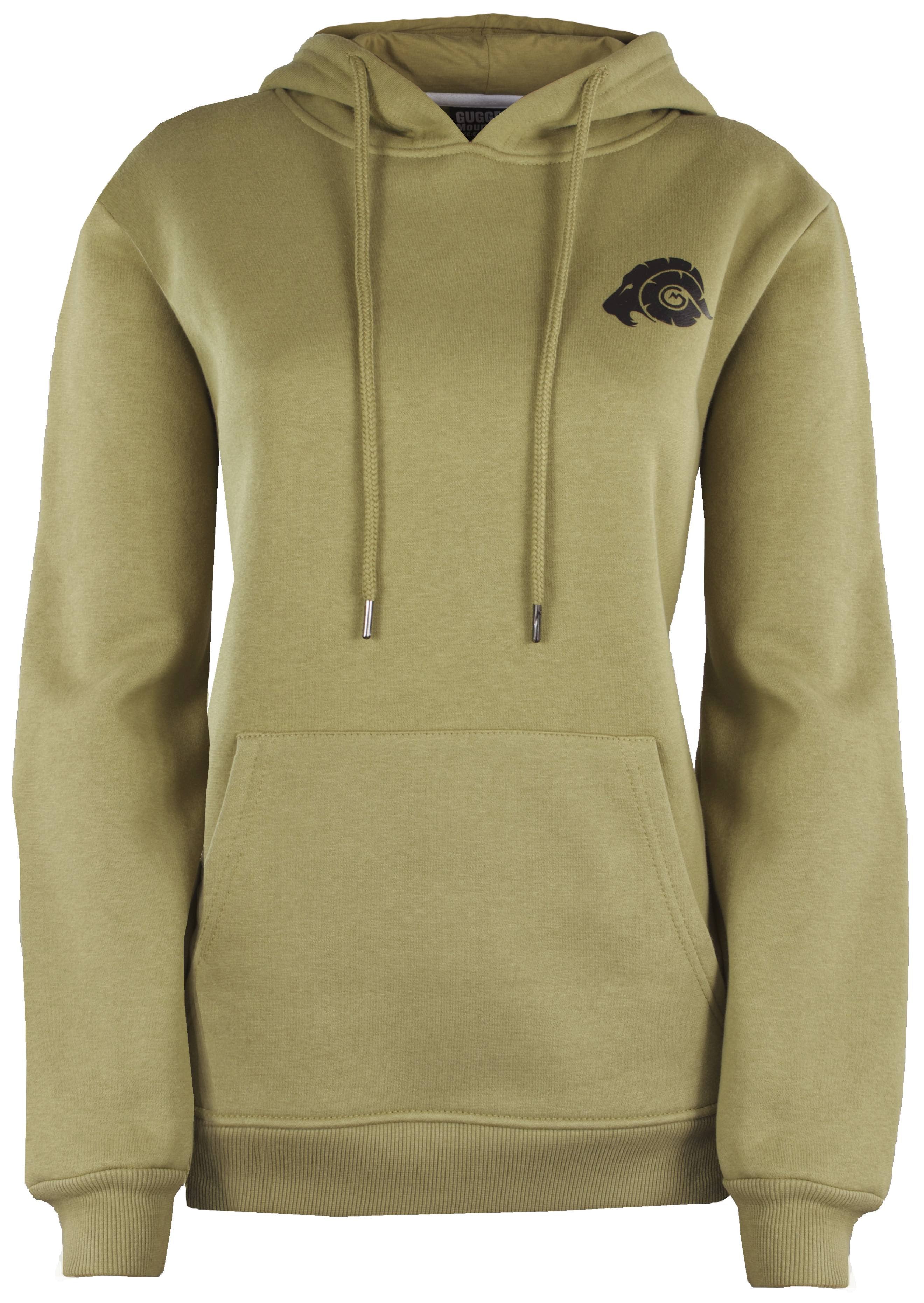 Damen Kapuzenpullover Fleece Hoodie Langarm Olive