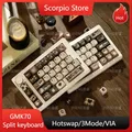 Tastiera divisa GMK70 Struttura guarnizione RGB personalizzata Kit sostituibile a caldo Tastiera meccanica divisa wireless/cablata Bluetooth a tre modalità