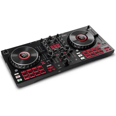 DJ Controller For Serato DJ with 4 Deck Control, DJ Mixer, Built-in Audio Interface, Jog Wheel