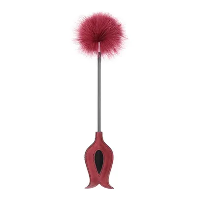 Artificial Feather Dual Purpose Spanking Paddle Horse Whip for Stage Performance Props